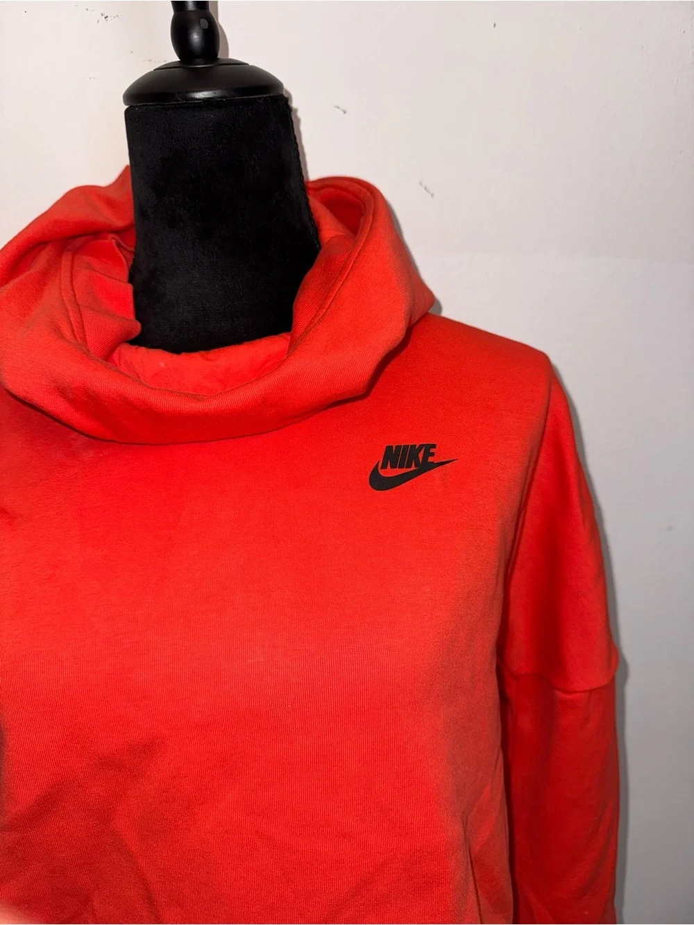 Nike Orange-Red Funnel Neck Pullover